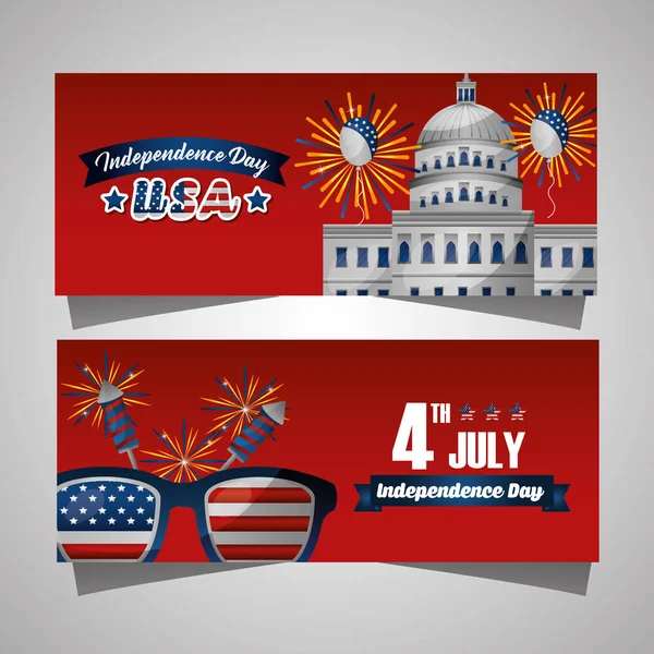 Happy independence day american — Stock Vector