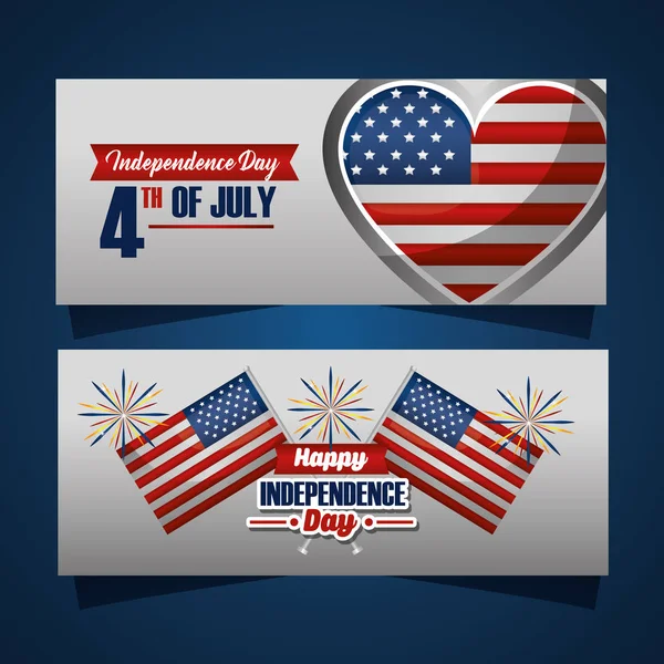 Happy independence day american — Stock Vector
