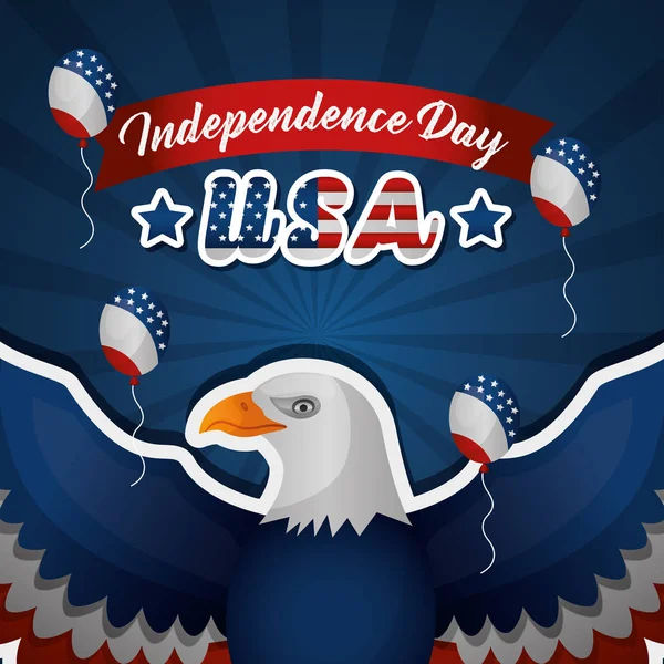 Joyeuse fête de l'indépendance américaine — Image vectorielle