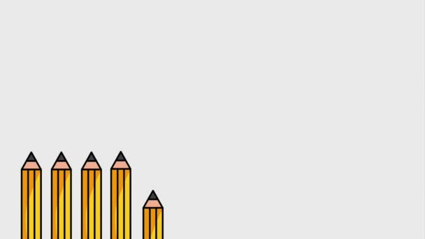 Creatividad aprendizaje diseño animación — Vídeo de stock