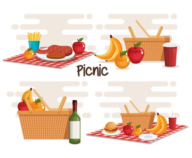 Piknik parti ürünler ayarla