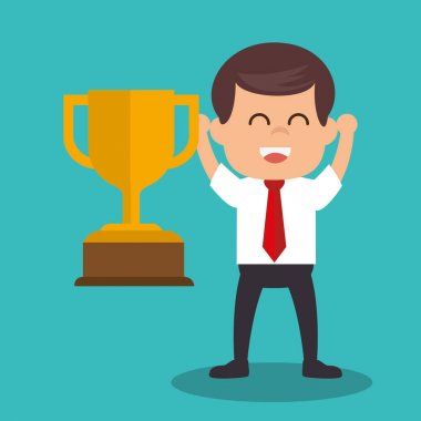 büyüme simgesi olan başarılı iş adamı