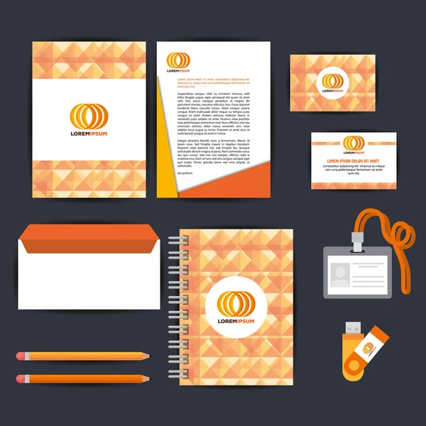 Empresa corporativa publicidad conjunto elementos — Vector de stock