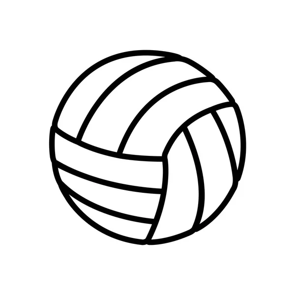Emblème de balle sportive de volley-ball — Image vectorielle