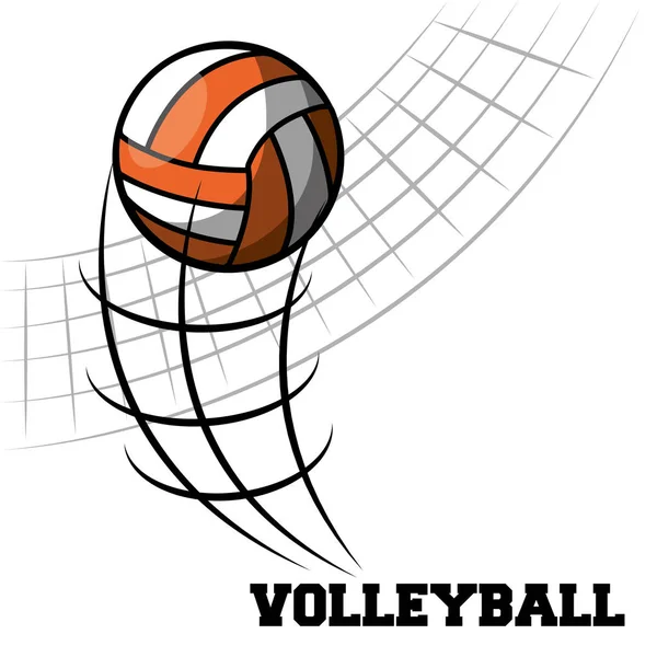 Voleibol esporte bola emblema — Vetor de Stock