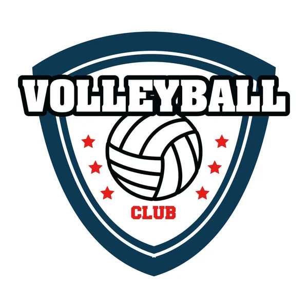 Voleibol esporte bola emblema — Vetor de Stock