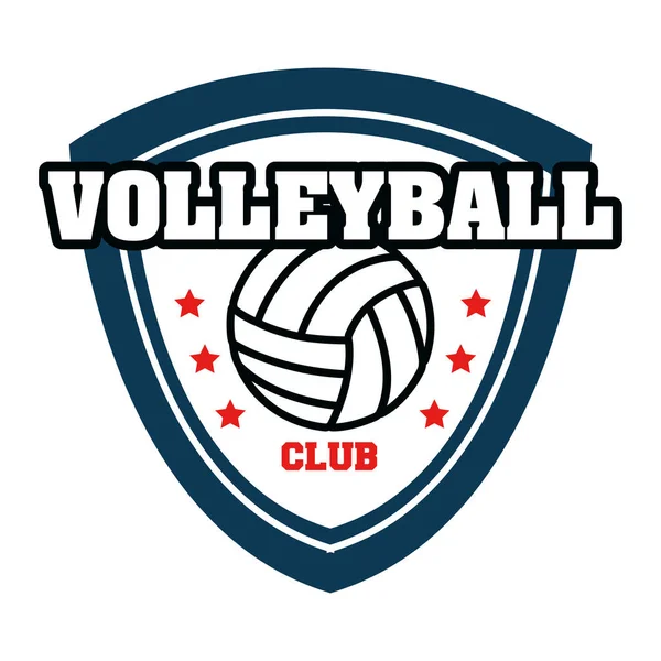 Volleybal sport bal embleem — Stockvector