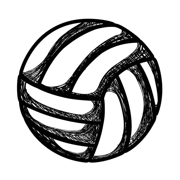 Voleibol esporte bola emblema — Vetor de Stock