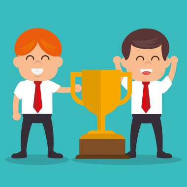 büyüme simgesi olan başarılı iş adamı