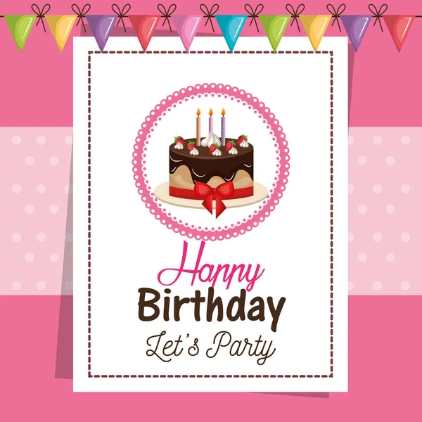 Happy birthday celebration card — Stock Vector