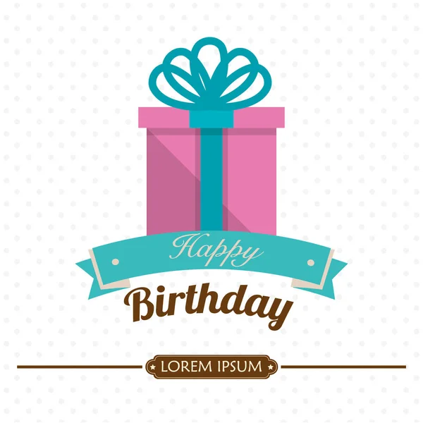 Tarjeta de celebración de cumpleaños feliz — Vector de stock