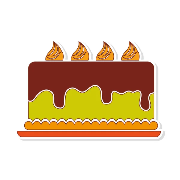 Delicioso dulce pastel cumpleaños — Archivo Imágenes Vectoriales