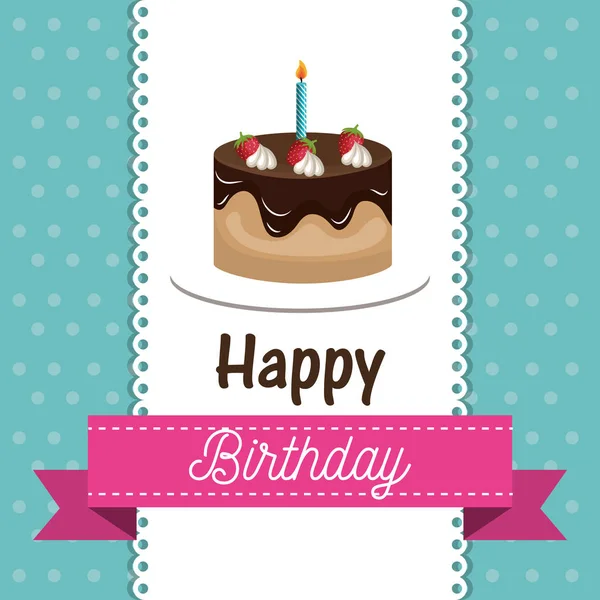 Boldog születésnapot ünnepe kártya — Stock Vector
