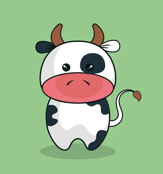Γεμιστές εικονίδιο χαριτωμένο αγελάδα — Διανυσματικό Αρχείο
