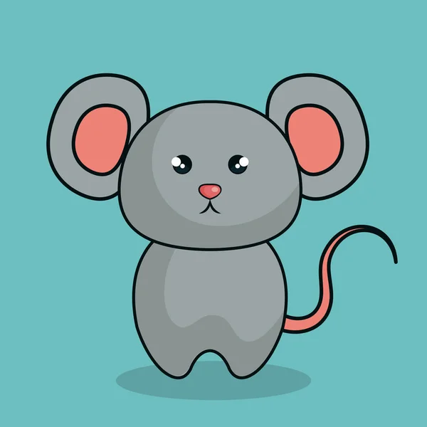 Ícone de mouse recheado bonito — Vetor de Stock