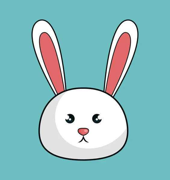 Cute rabbit stuffed icon — Stock Vector