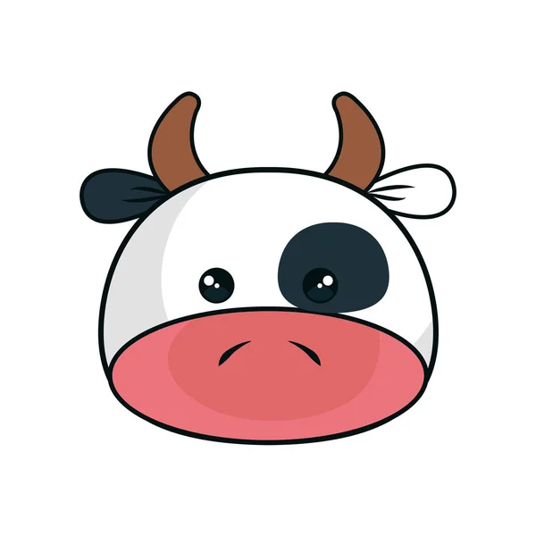 귀여운 소 인형된 아이콘 — 스톡 벡터