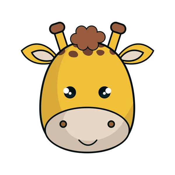 Mignon girafe farcie icône — Image vectorielle