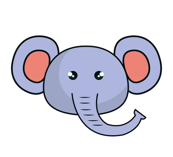 Icône en peluche éléphant mignon — Image vectorielle