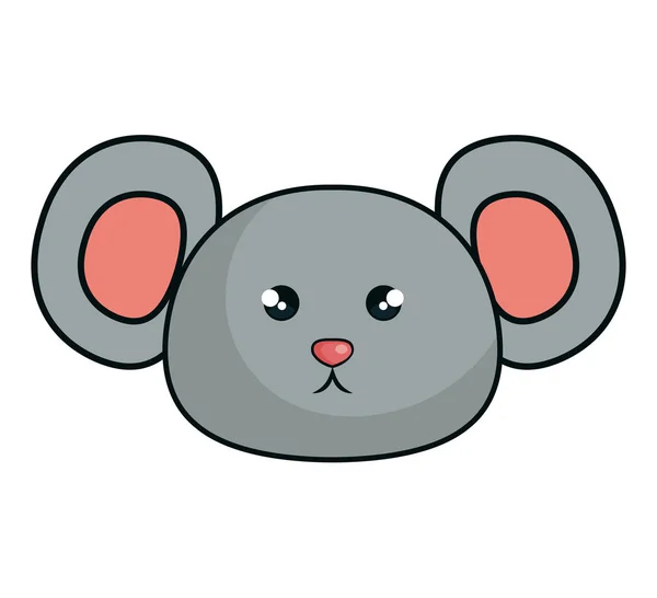 Lindo ratón relleno icono — Vector de stock