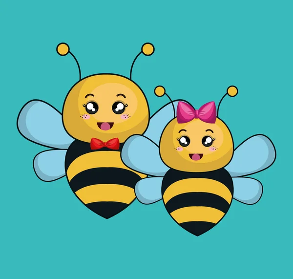 かわいい蜂ぬいぐるみアイコン — ストックベクタ