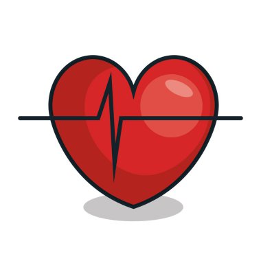 kalp nabız hat izole simgesiyle
