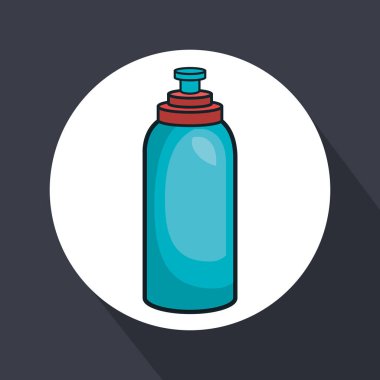 su şişesi spor salonu izole simgesi