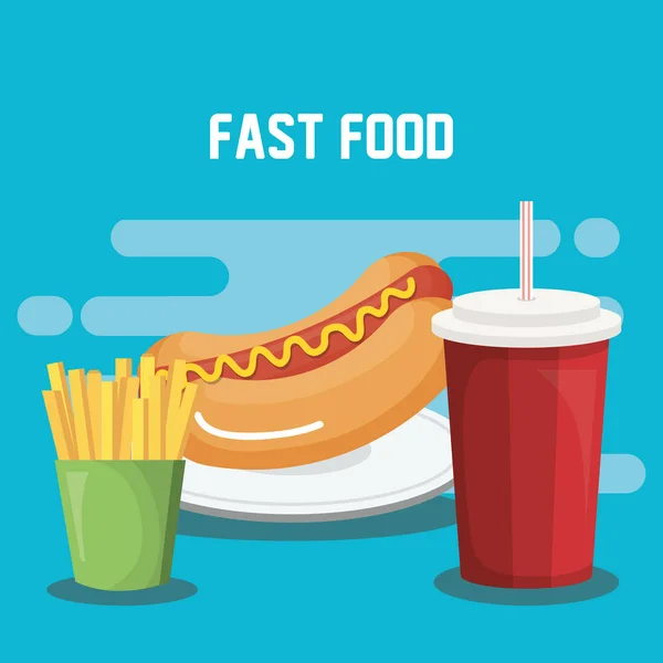 Delicioso icono de comida rápida — Archivo Imágenes Vectoriales