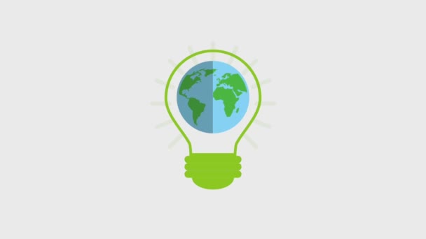 Eco grön energi animation — Stockvideo