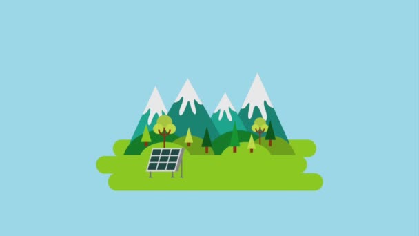 Eco green energy animacji — Wideo stockowe