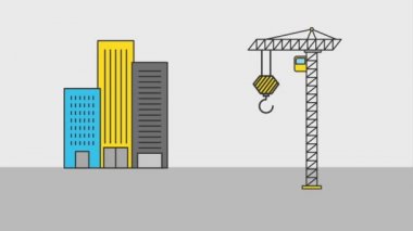 İnşaat Web sitesi animasyon altında hd