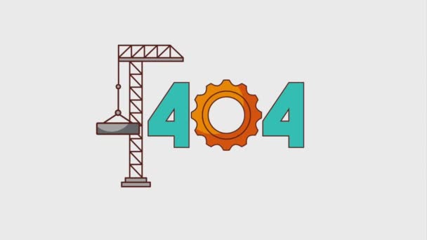404 Fehlerseite Animation hd — Stockvideo