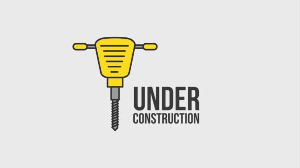 Under construction website animation hd — Stock Video