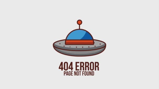 Página de erro 404 não encontrado animação hd — Vídeo de Stock