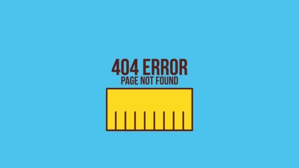 Fout 404 pagina niet gevonden animatie hd — Stockvideo