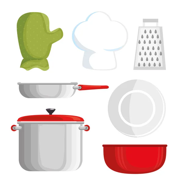 Кухонная утварь иконки — стоковый вектор