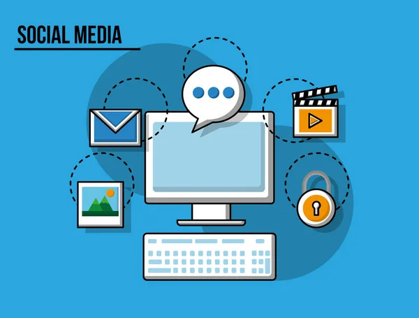 Sociální mediální obraz — Stockový vektor