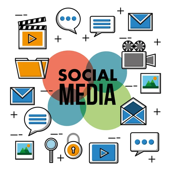 Immagine dei social media — Vettoriale Stock