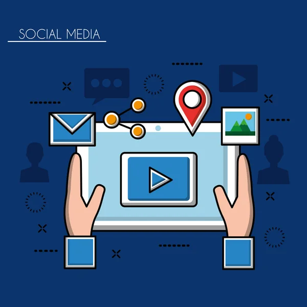 Sociální mediální sítě — Stockový vektor