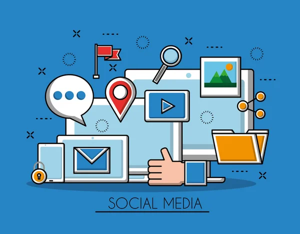 Sociální mediální sítě — Stockový vektor