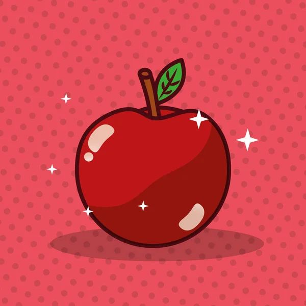 Диета питания яблоко свежий образ — стоковый вектор