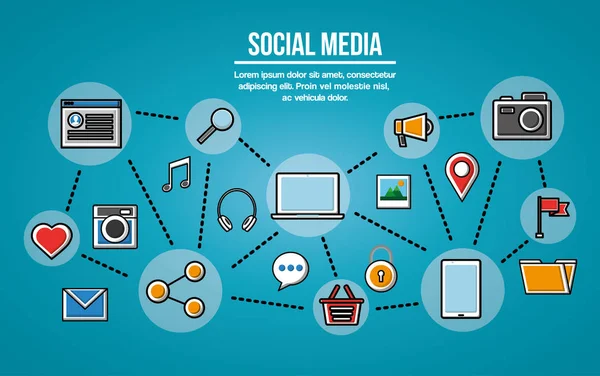 Социальные сети — стоковый вектор