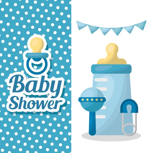 Baby douche kaart — Stockvector