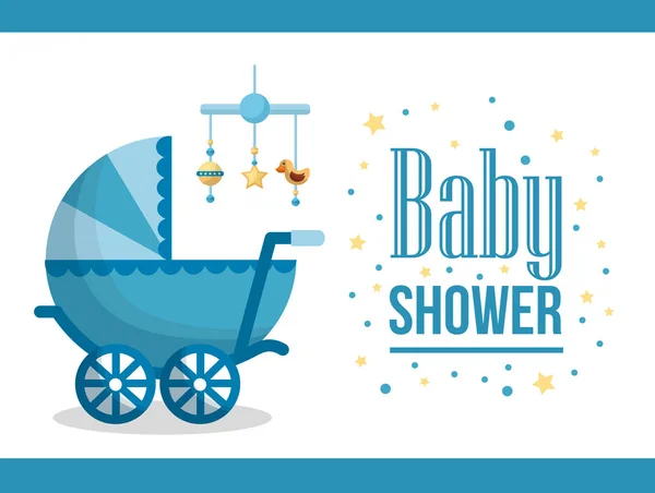 Feliz bebé ducha — Vector de stock