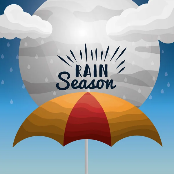 Yaz ve yağmur sezonu — Stok Vektör