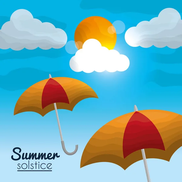 Summer and rain season — Stock Vector