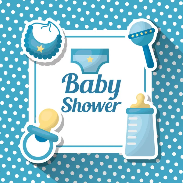 Baby douche kaart — Stockvector