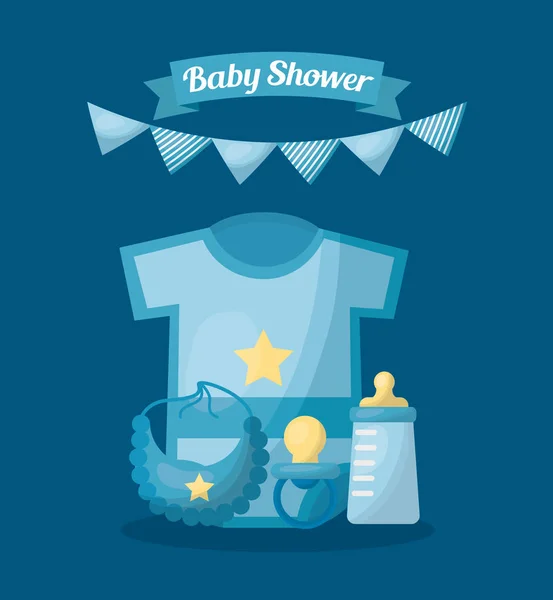 Baby douche kaart — Stockvector