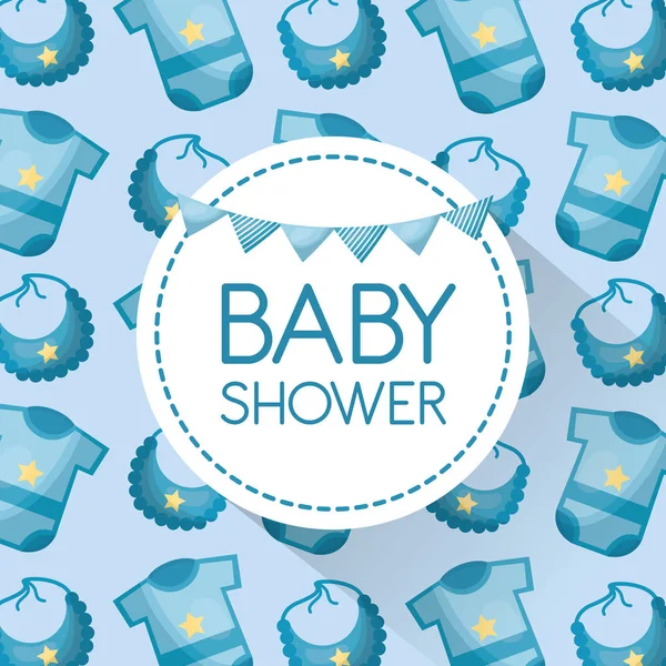 婴儿淋浴卡 — 图库矢量图片