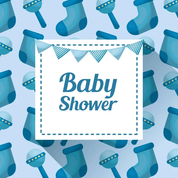 Baby douche kaart — Stockvector